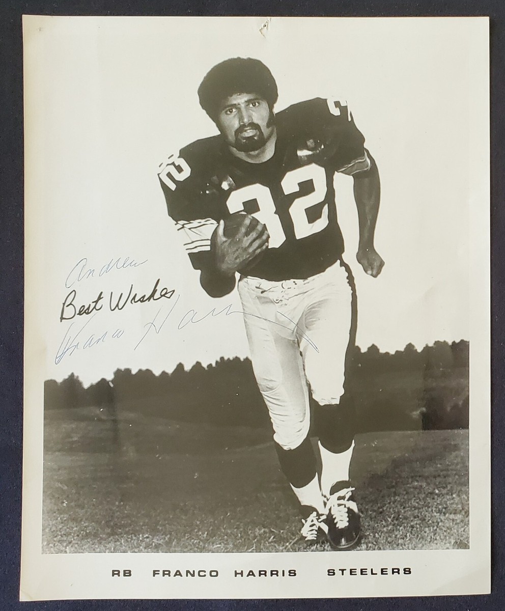 Franco Harris Autograph Pittsburgh Steelers NFL 8x10 Photo Penn