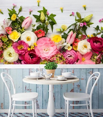 3D Brilliant Flowers G4970 Wallpaper Wall Murals Removable Self-adhesive Erin