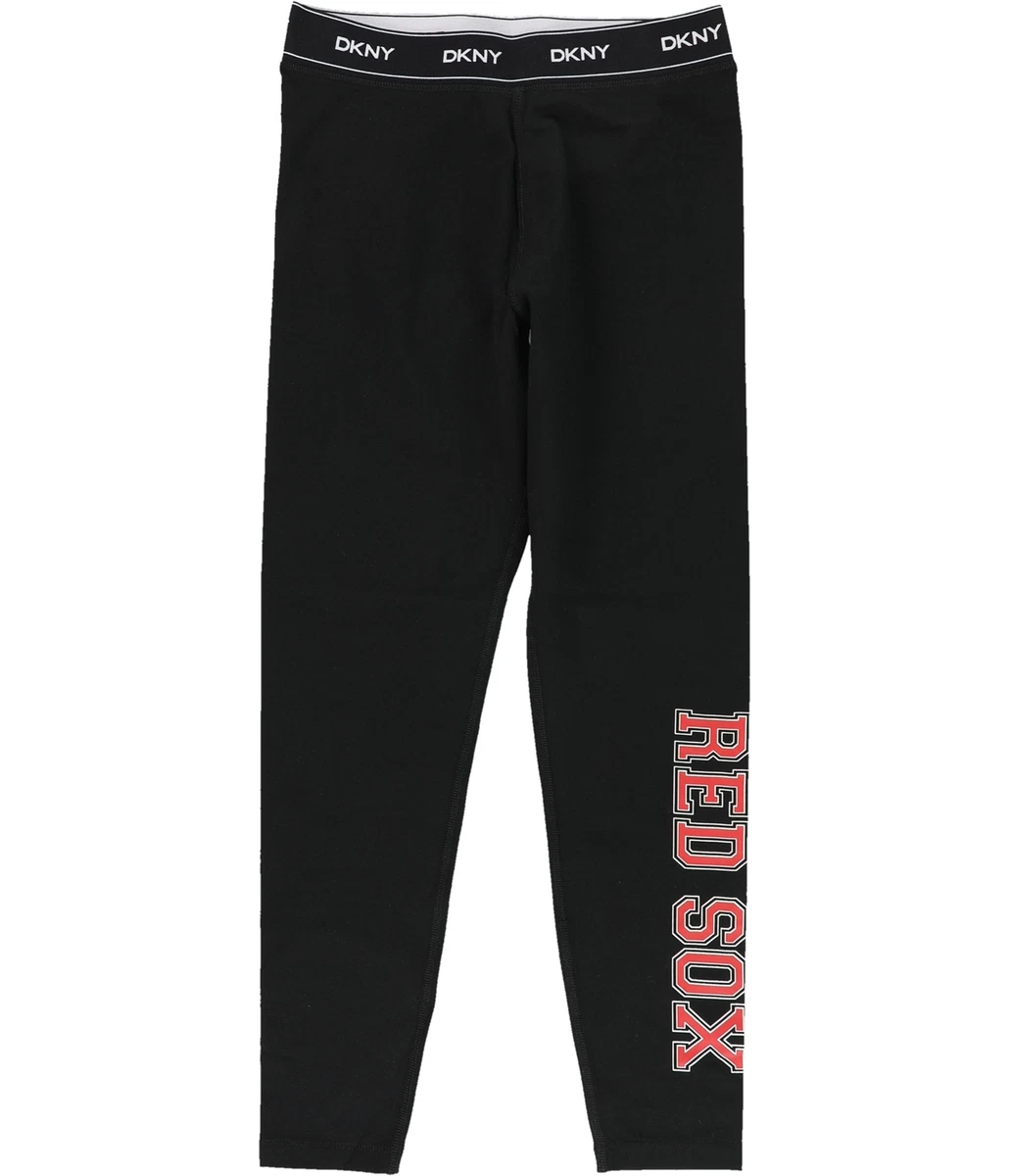 DKNY Womens Boston Red Sox Compression Athletic Pants Black Small