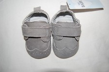 M&S Grey Suede Pram Shoes Riptape Age 0-3 Months BNWT **NOT FOR WALKING BABIES**