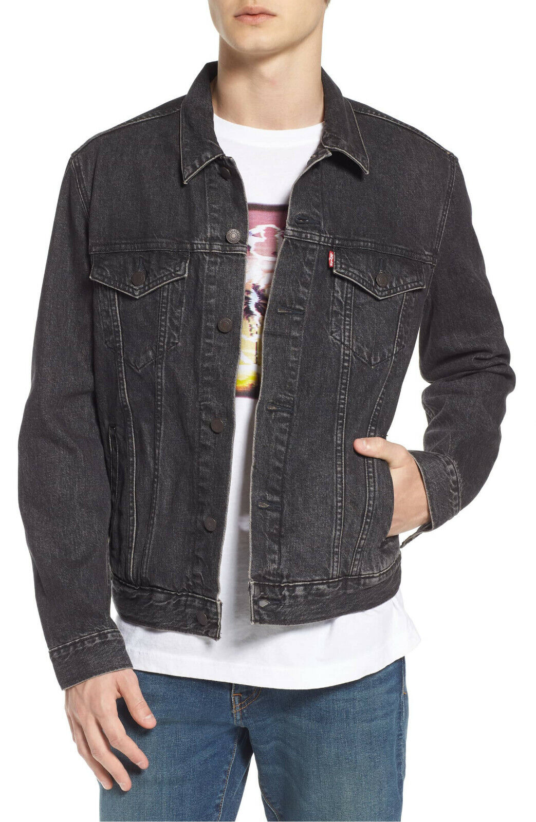 Levi's Strauss Men's Button Front Cotton Denim Trucker Jean Jacket | eBay