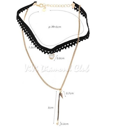 Fashion Korean Style Women Trendy Gothic Retro Layered Collar Choker Necklace BL - Picture 10 of 10