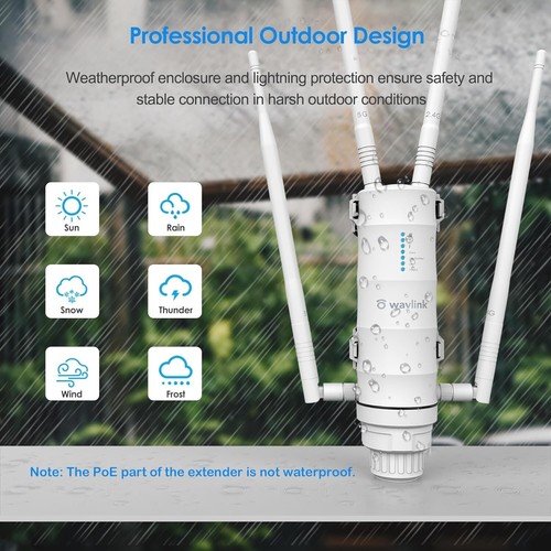 Outdoor Dual Band AC1200 WiFi Extender for Seamless Internet in Extreme Weather - Picture 6 of 12