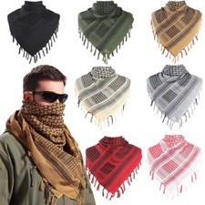 Military Shemagh Tactical Desert Keffiyeh Scarf Wrap with Tassel Neck Head Scarf
