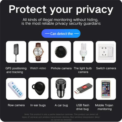 Hidden Camera Bug Detector AntiSpy Finder GPS Tracker RF Wireless Scanner Device - Bild 3 von 14