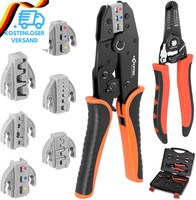 Kf Cptec Crimpzangen Set 9-Teilig, Ratschen Crimpzange Mit 7 Wechselbacken, Awg