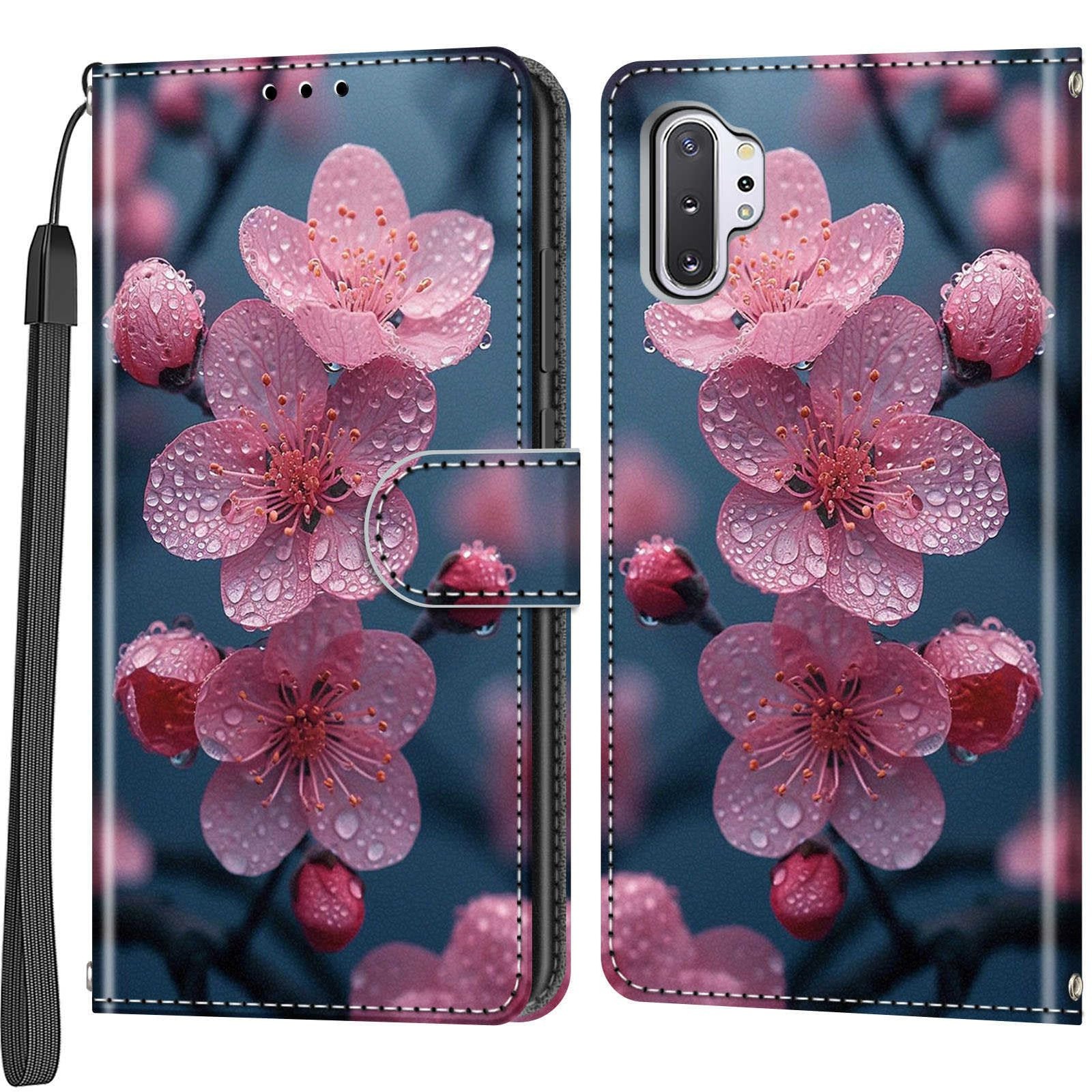 Étui à rabat magnétique noir pour Samsung Galaxy Note 10 Plus