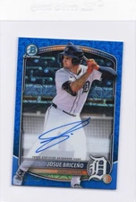2025 Bowman Chrome #BMA-JB Josue Briceno /150 Auto Autograph Blue Mojo Refractor