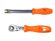 Snap On Usa 2 Piece Orange Hard Handle Brake Slack Adjuster Tool Set Bt4651 Nice