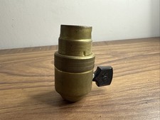 Ancienne douille laiton à interrupteur à clef pour lampe GRAS, Ou Lampe Mazda #2