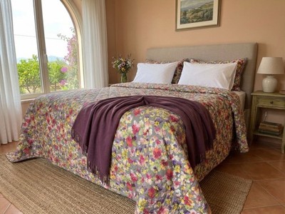 Mirabello Violette Percalle Cotton Quilt Bedspread Floral All-Season 260x260