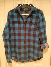 VTG 90s Polo Country Ralph Lauren Flannel Mens M Blue Plaid Lined Button Front