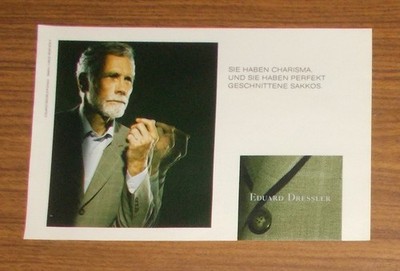 Seltene Werbung EDUARD DRESSLER - Charisma & perfekt geschnittene Sakkos 2001