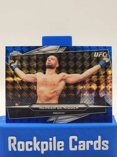 2026 Topps Chrome UFC - Reinier De Ridder #38 Blue Geometric Refractor /99