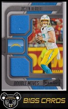 2022 Panini Playbook #DM-8 Justin Herbert Double Moves #/199
