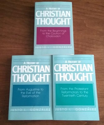 A History of Christian Thought  3 Volume Set by Justo Gonzalez Rev. lot 1 2 3