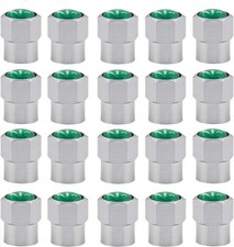 20-pack Chrome Plated Brass Tire Valve Caps With N2 Nitrogen Lo Color Silver3 20-pack Chrome Plated Brass Tire Valve Caps With N2 Nitrogen Lo Color Silver3