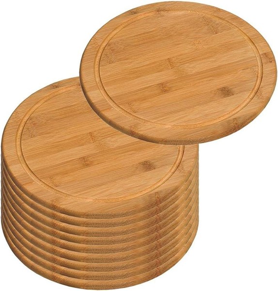 Kesper 10Er Set Fleischteller Ø 30 Cm Bambus Fsc-Zertifiziert-image