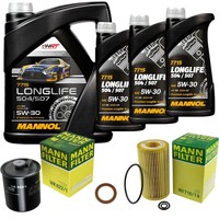 Inspektionspaket 8L Mannol Longlife 5W-30 FüR Mercedes W163 ML CDI W203 C 220
