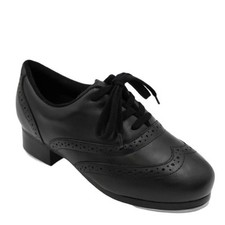 Capezio Roxy Tap Professional Dance Shoes Black Leather Size 4.5M NWB Reg 220