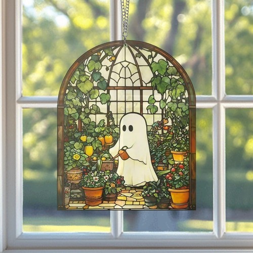 Niedlicher Geist Acryl Sonnenfänger Ornament, Halloween Fensterbehang Geschenk - Bild 4 von 6