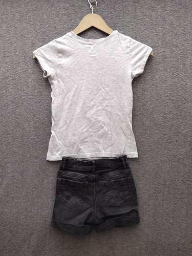 Lego Sleeveless T-Shirt Gray + Justice Skirt Black Girls 2-Pack Size M - Picture 2 of 13