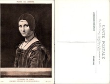 Cartolina Ritratto di Leonardo de Vinci - Ritratto Presunto di Lucrezia Crivel