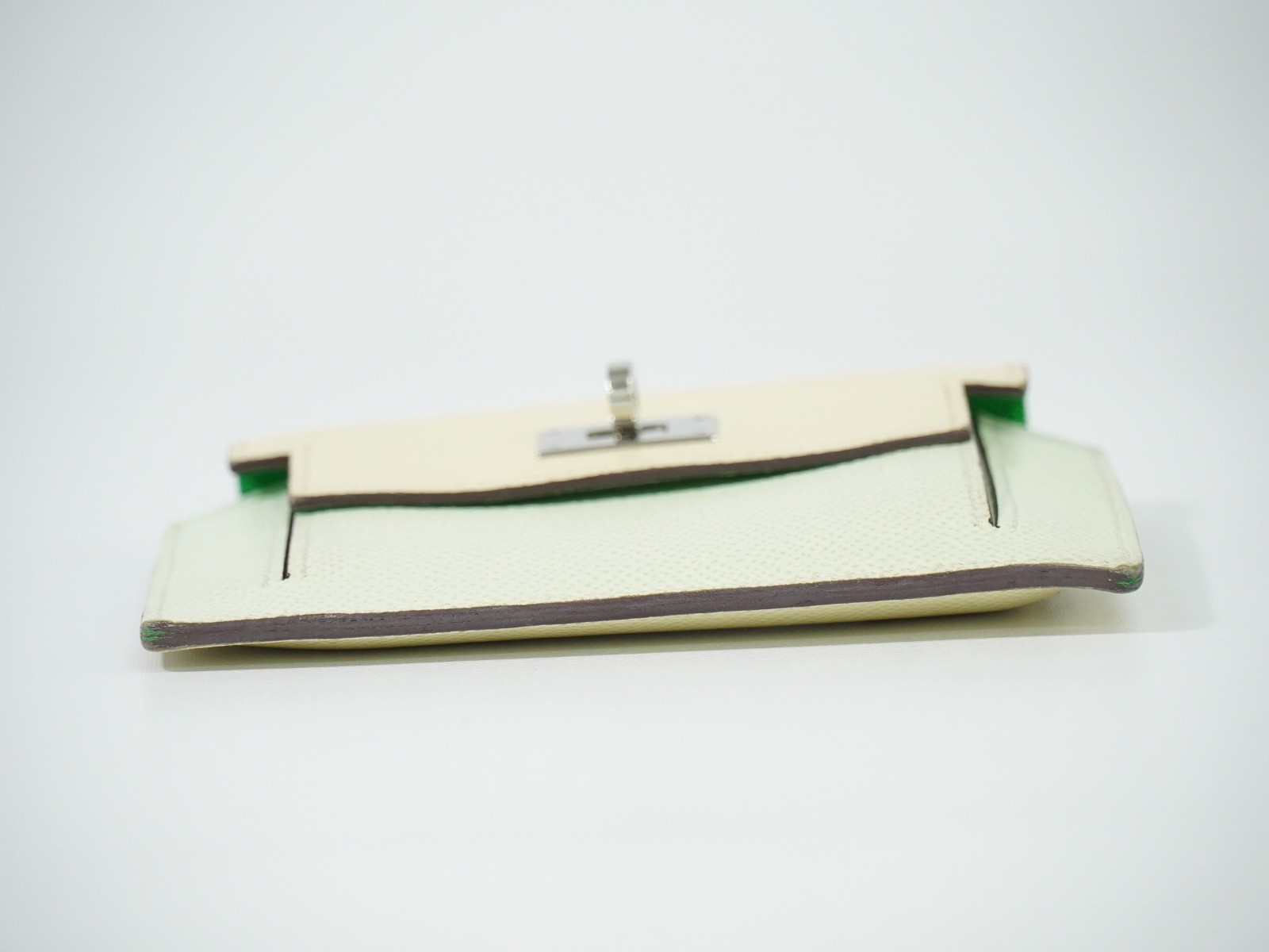 HERMES Kelly Pocket Compact Coin Case Epsom Leather Light Green image 3
