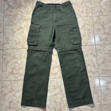 Boy Scouts Of America Green Cargo Convertible Classic Uniform Pants Adults 30x30