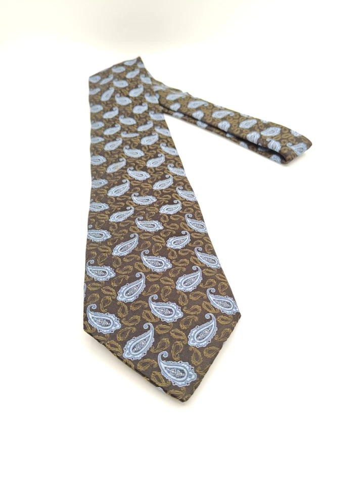 🇺🇲 Corbata de seda de cachemira negra Ike Behar para hombre hecha en EE. UU. 58x3,5 Foto 3 de 4