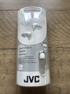 NEW JVC Marshmallow HA-FX34-S Earbuds Earphones White