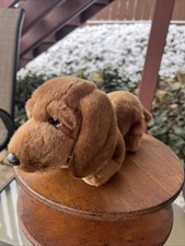 Dachshund Brown Puppy Dog Plush Wiener Russ Berrie  Co Soft Stuffed Animal Toy