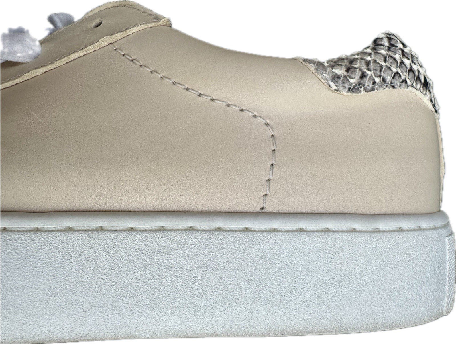 VERONICA BEARD Bibi Natural Python Ivory Leather … - image 9