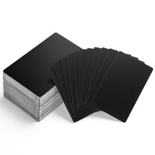 50pcs Metal Business Cards 0.8mm Thickness Aluminum Card Blanks Laser