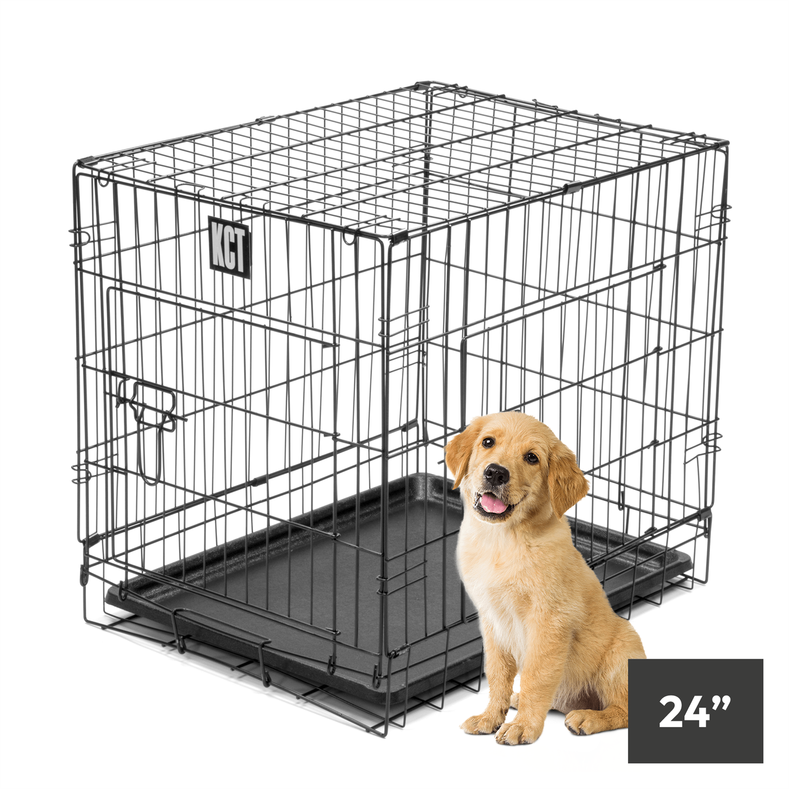 24” SMALL PET CRATE METAL CAGE FOR DOG TRAINING PUPPY CAT FOLDING TRAVEL CARRIER