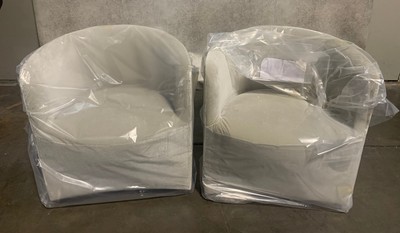 (Set of 2) Audo Copenhagen Tearoom Velvet Mix Club Chairs in Paper Mache