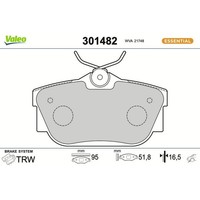 Valeo 301482 Bremsbelagsatz FüR VW Transporter 70B 70C 7DB 7DK 70J 70K 7DC 7DJ