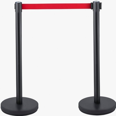 6-Pc Stainless Stanchion Set w/ 6.6ft Belts 4-Way