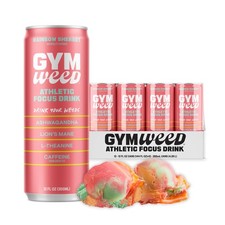 GYM WEED Athletic Focus Drink with KSM-66 Ashwagandha, Lions Mane Mushroom, L...