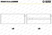 Glyco H997/5 0.25Mm Kurbelwellenlagerschale