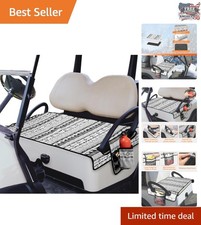 Stylish Grey Geometry Golf Cart Seat Cover with Waterproof Protection Pockets
