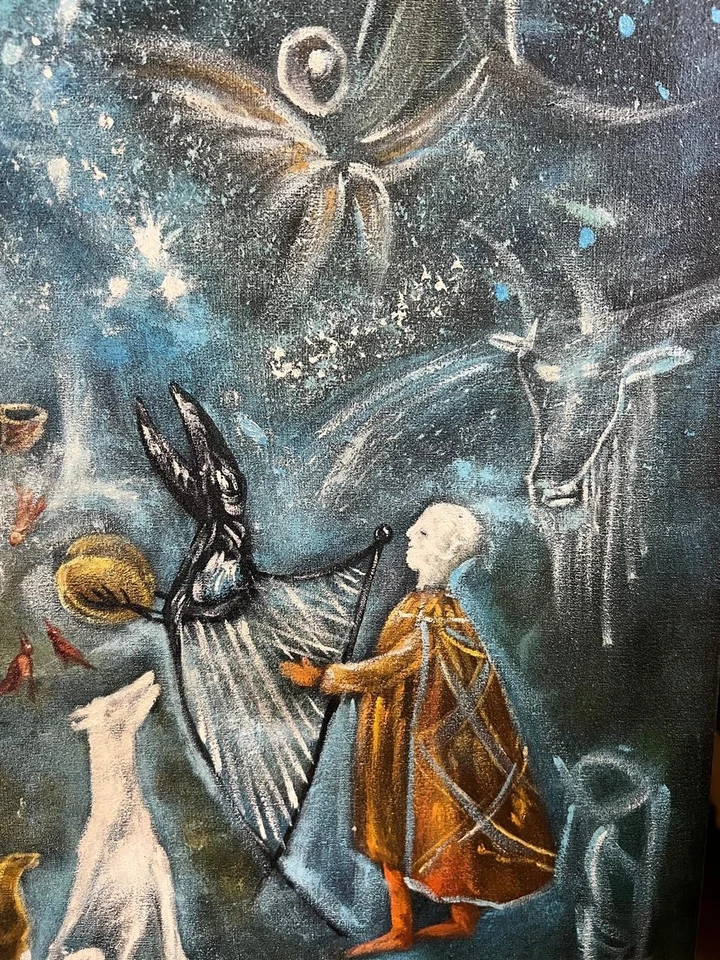 Leonora Carrington - Amazing Oil Painting - Surrealism Style - Signed - Stamped - Image 4 of 4