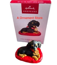 2025 Hallmark PUPPY LOVE Long Haired Dachshund Series Keepsake Ornament