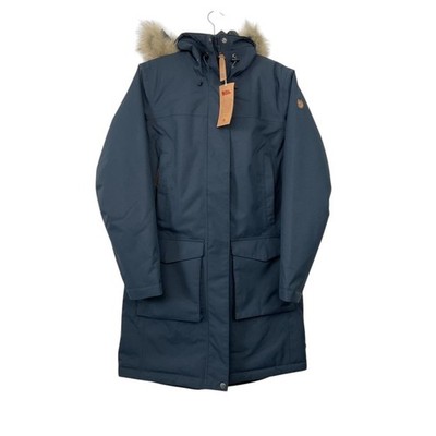 Fjallraven Women's Nuuk Lite Parka Coat Insulated Winter Dark Navy Blue S NWT