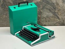 Olympia Traveller Turquoise Typewriter | Vintage Manual Portable Typewriter | thumbnail