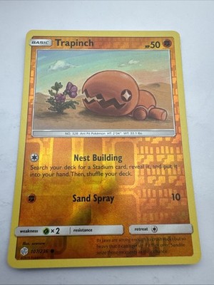 Pokemon Karte Trapinch 107/236 Sonne & Mond Kosmische Finsternis Reverse Holo
