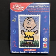 J P Coats Latch Hook Kit Springtime Charlie Brown 50th Celebration Sealed NEW