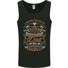 Super Awesome Dad Funny Fathers Day Mens Vest Tank Top