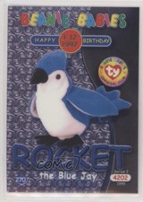 1999 Ty Beanie Babies Series 2 Birthday or Rookie Chase Blue Rocket the Jay 0qr0