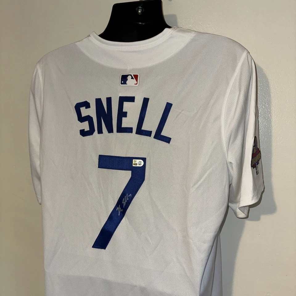 BLAKE SNELL DODGERS AUTOGRAPHED NIKE LIMITED 2024 WS JERSEY MLB AUTHENTICATED - Image 2 of 4